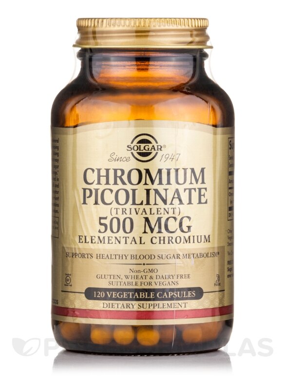 Chromium Picolinate 500 mcg - 120 Vegetable Capsules