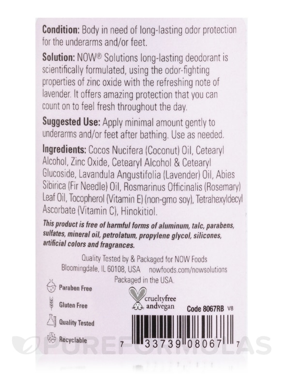 NOW® Solutions - Long-Lasting Deodorant Stick