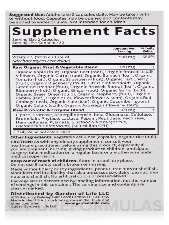 Vitamin Code® - Raw Vitamin C - 60 Vegan Capsules - Alternate View 7