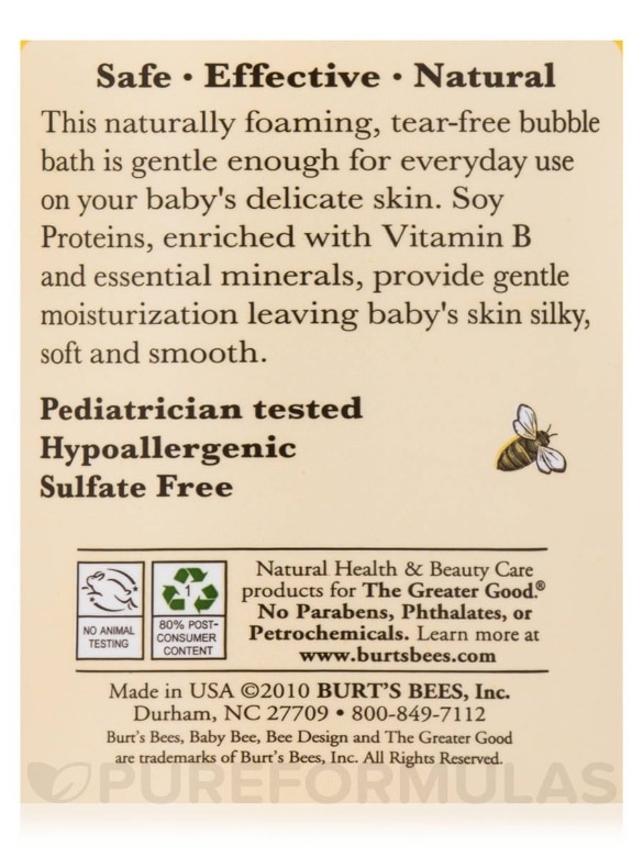 Baby Bee® Bubble Bath (Tear-Free) - 12 fl. oz (350 ml) - Alternate View 4