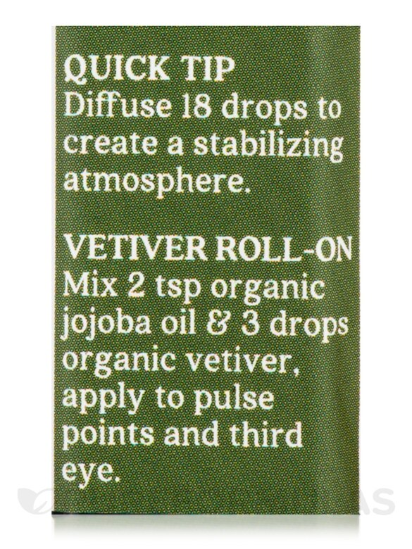 Organic Vetiver Pure Essential Oil - 0.25 fl. oz (7.4 ml) - Alternate View 7
