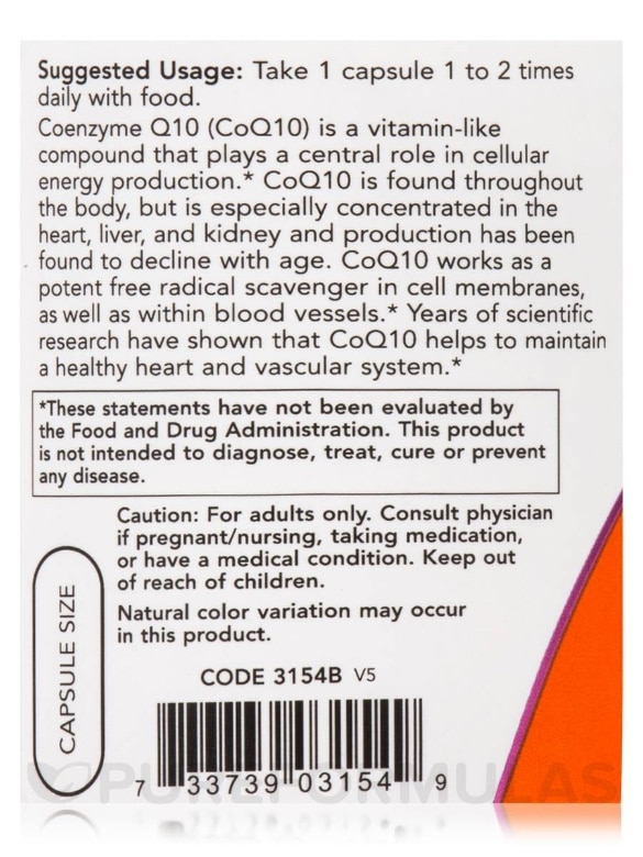 CoQ10 60 mg - 180 Veg Capsules - Alternate View 4