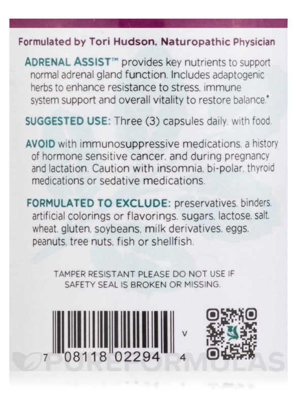 Adrenal Assist™ - 90 Vegan Capsules - Alternate View 4