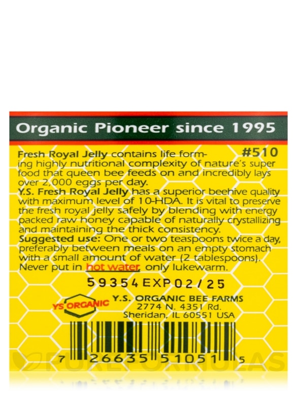 Ultra Mega Strength Royal Jelly in Honey (675 mg per serving) - 21 oz (595 Grams) - Alternate View 3