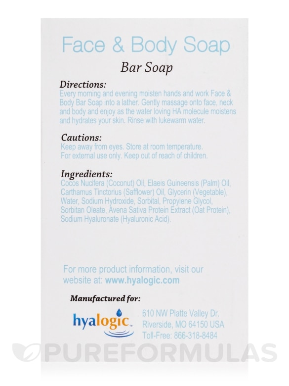 Face & Body Bar Soap with Hyaluronic Acid - 4 oz (113.4 Grams) - Alternate View 5