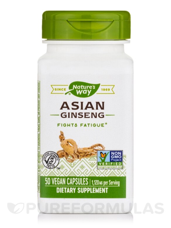 Asian Ginseng - 50 Vegan Capsules