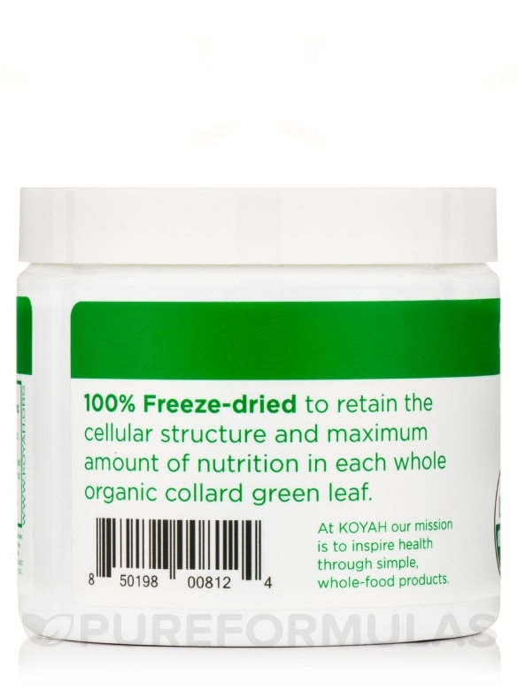 Organic Freeze-Dried Collard Greens Powder - 2.12 oz (60 Grams) - Alternate View 3