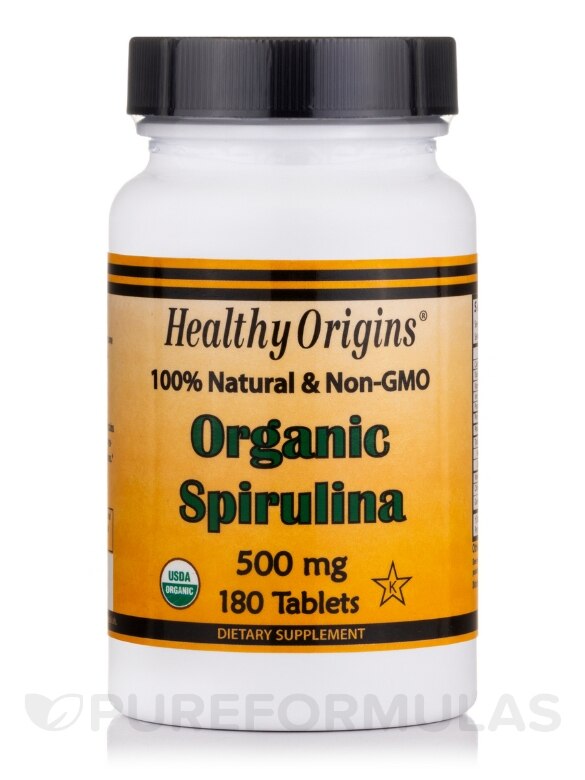 Organic Spirulina 500 mg - 180 Tablets
