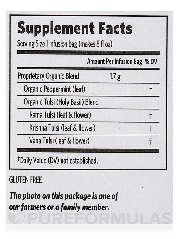 Tulsi Peppermint Tea - 18 Bags (1.08 oz / 30.6 Grams) - Alternate View 6