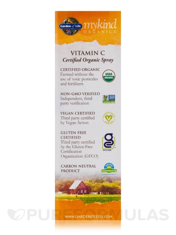 mykind Organics Vitamin C Organic Spray, Orange-Tangerine - 2 oz (58 ml) - Alternate View 5