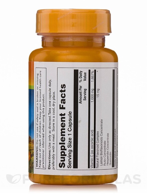 Vitamin C 1000 mg Plus Bioflavonoids - 60 Capsules - Alternate View 1