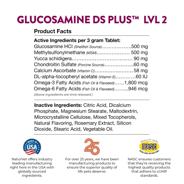 Glucosamine DS Plus™ Time Release Tablets - 120 Chewable Tablets - Alternate View 7