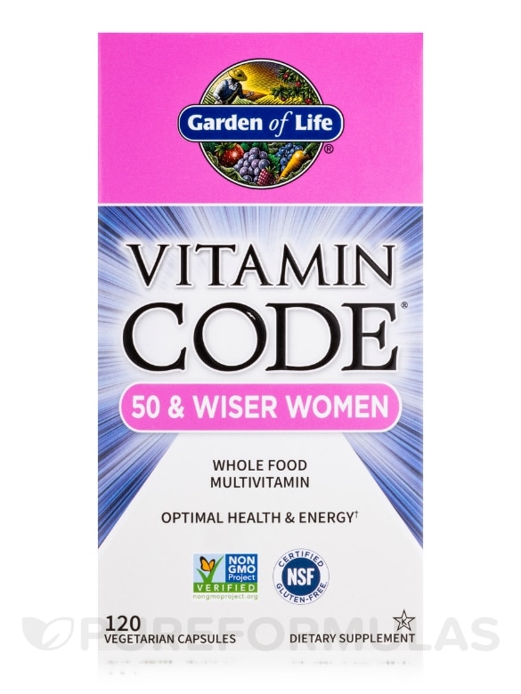Vitamin Code® - 50 & Wiser Women's Multi - 120 Vegetarian Capsules - Alternate View 3