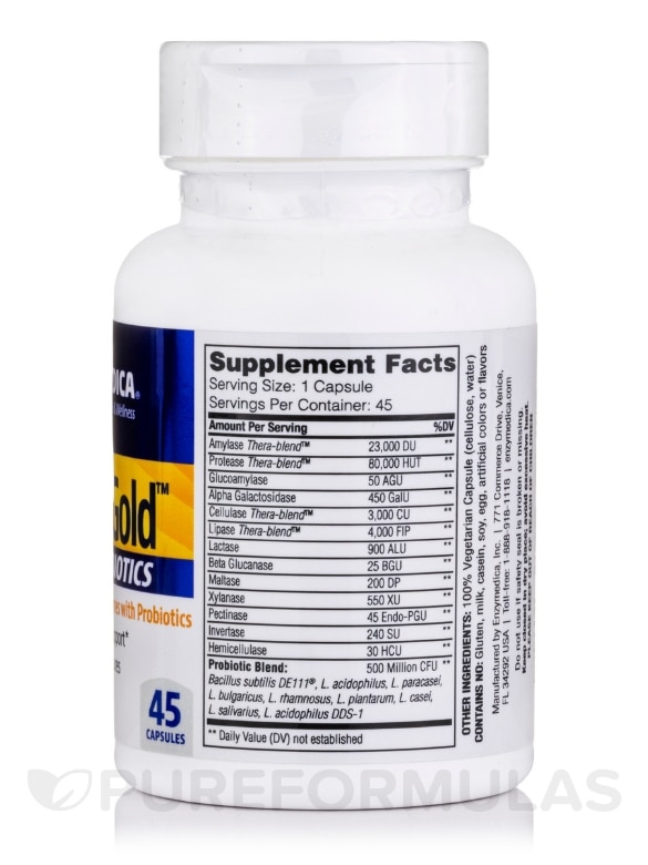 Digest Gold™ + Probiotics - 45 Capsules - Alternate View 1