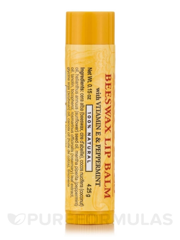 Beeswax Lip Balm with Vitamin E & Peppermint - 0.15 oz (4.25 Grams) - Alternate View 1