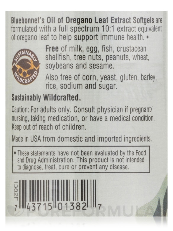 Oil of Oregano Leaf Extract - 60 Softgels - Alternate View 4