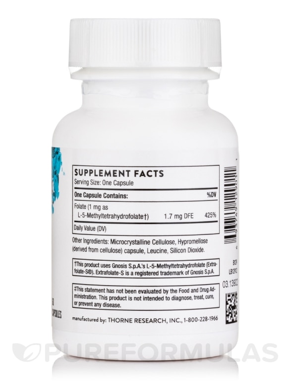 5-MTHF 1 mg - 60 Capsules - Alternate View 1