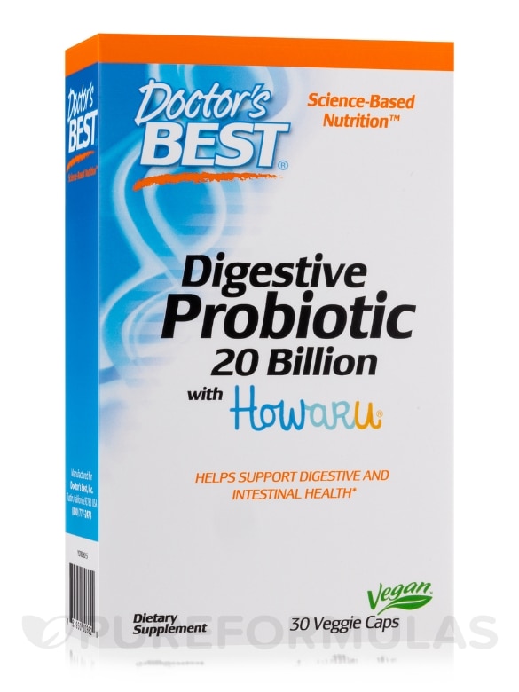 Digestive Probiotic 20 Billion with HOWARU® - 30 Veggie Capsules