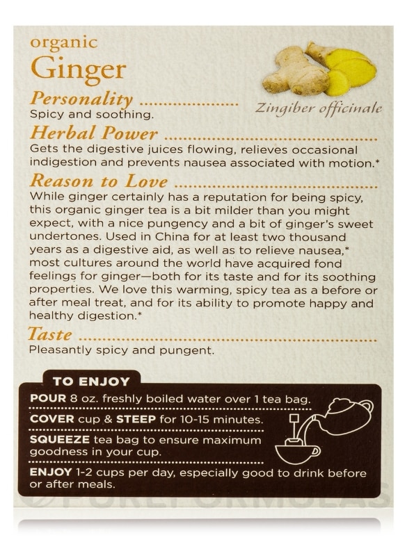 Organic Ginger Tea - 16 Tea Bags - Alternate View 6