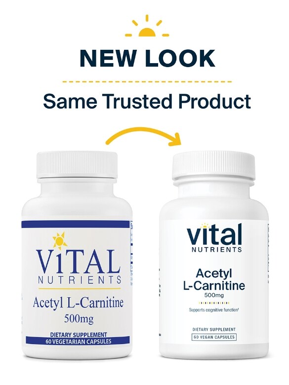 Acetyl L-Carnitine 500 mg - 60 Vegetarian Capsules - Alternate View 1