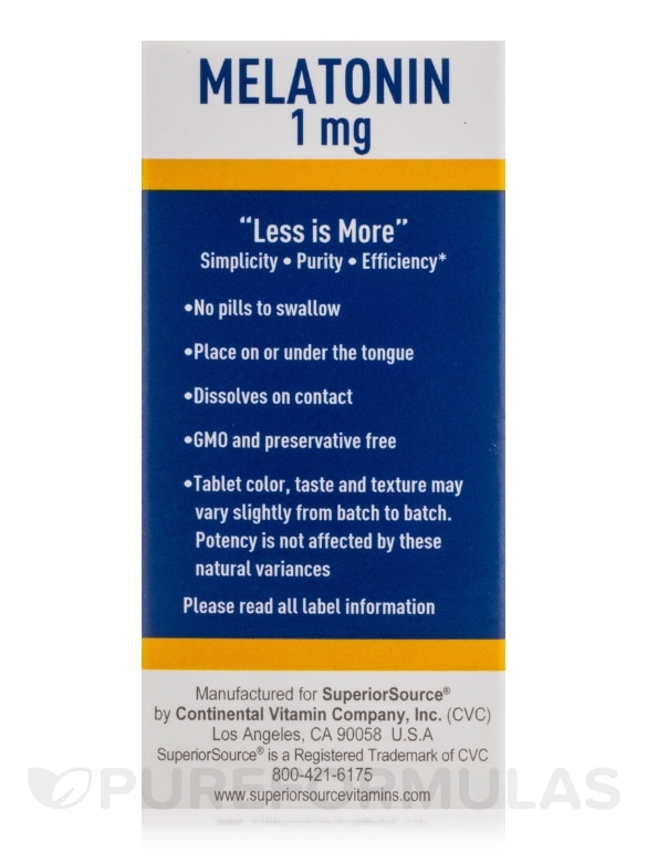 Melatonin 1 mg - 100 MicroLingual® Tablets - Alternate View 6
