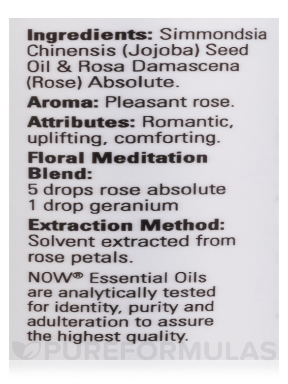 NOW® Essential Oils - Rose Absolute Oil - 1 fl. oz (30 ml) - Alternate View 4