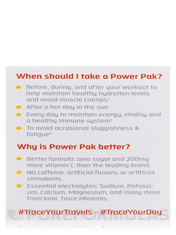 Sugar Free Electrolyte Stamina Power Pak, Citrus Flavor - 1 Box of 30 Single-serve Packets - Alternate View 7