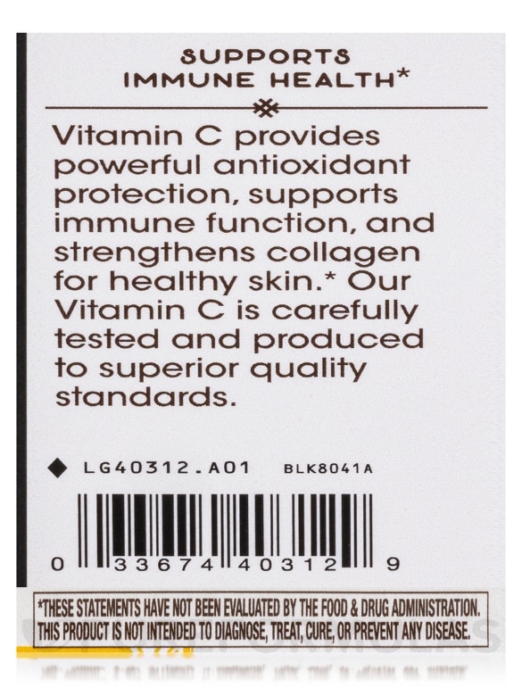 Vitamin C-1000 with Rose Hips - 100 Capsules - Alternate View 6