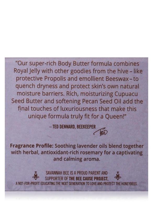 Royal Jelly Body Butter - Rosemary Lavender - 6.7 oz (190 Grams) - Alternate View 7