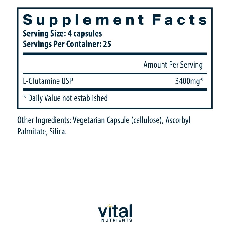 Glutamine 3400 mg - 100 Vegetarian Capsules - Alternate View 5