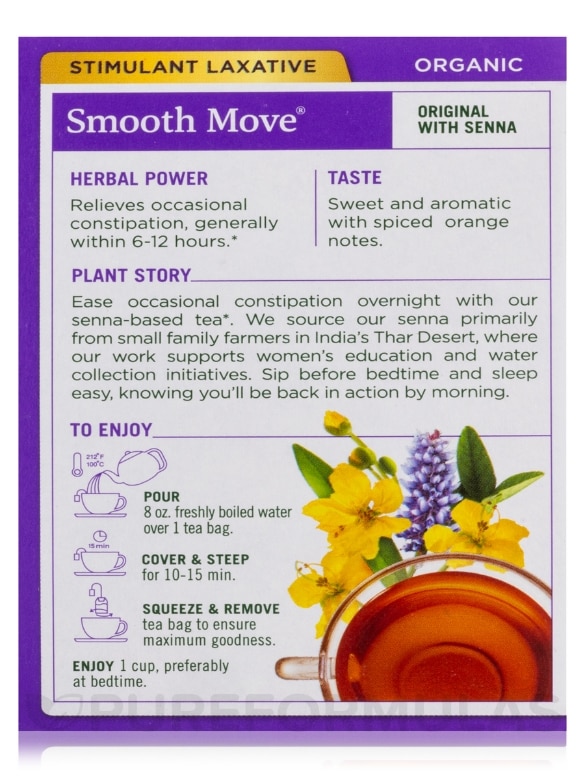 Organic Smooth Move® Tea - 16 Tea Bags - Alternate View 7