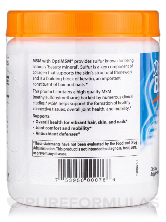 MSM Powder with OptiMSM® - 8.8 oz (250 Grams) - Alternate View 2