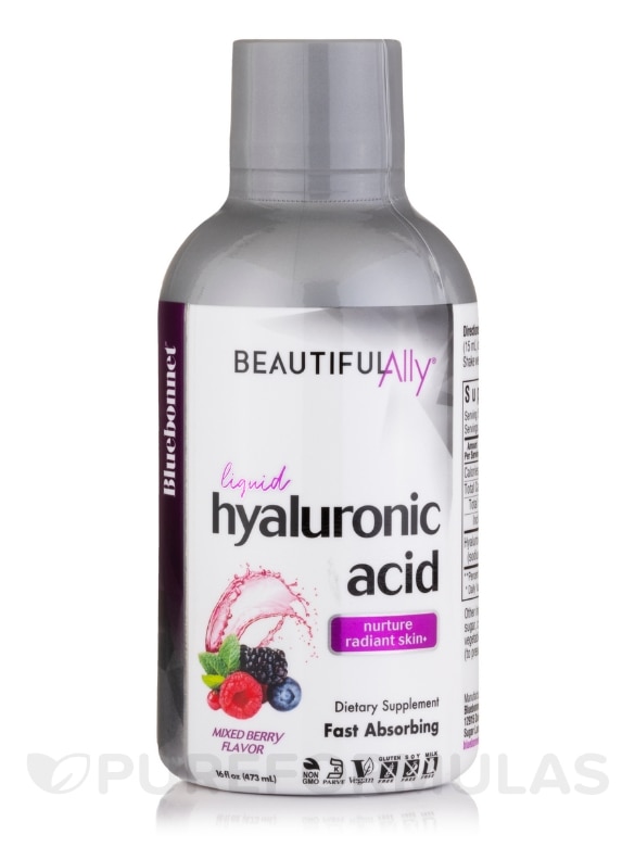Beautiful Ally™ Hyaluronic Acid, Mixed Berry Flavor - 16 fl. oz (472 ml)