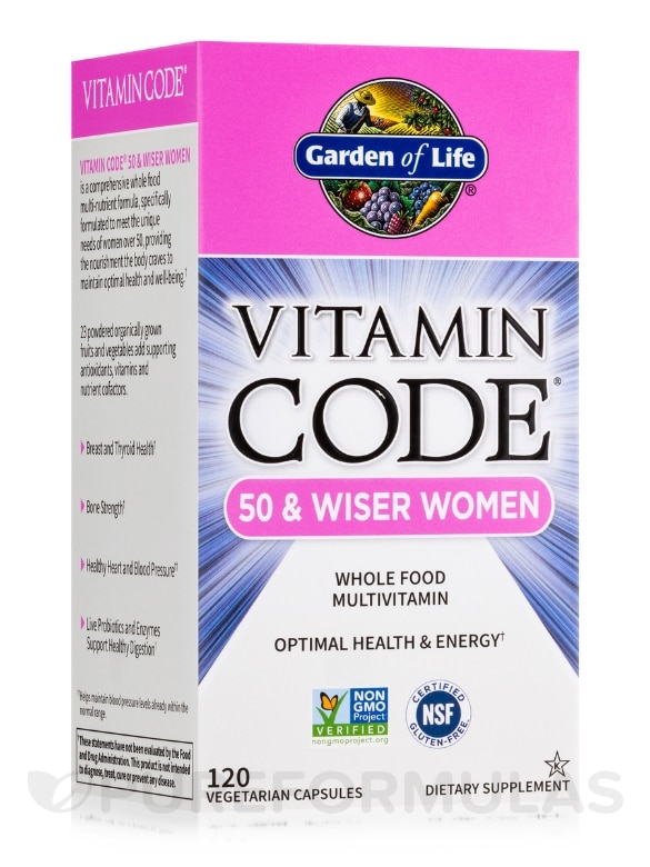 Vitamin Code® - 50 & Wiser Women's Multi - 120 Vegetarian Capsules