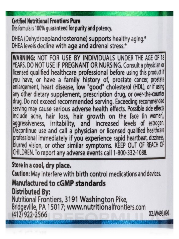 DHEA 10 mg - 90 Vegetarian Capsules - Alternate View 5