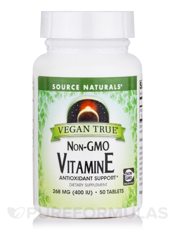 Vegan True™ Vitamin E d-Alpha Tocopheryl Succinate 400 IU - 50 Tablets