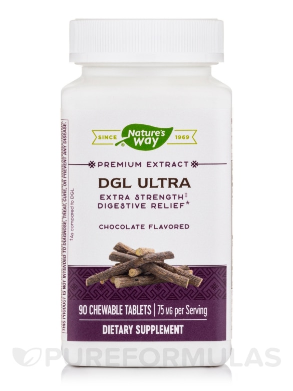 DGL Ultra, German Chocolate Flavored - 90 Chewable Tablets