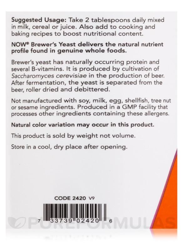 Brewer's Yeast Debittered - 1 lb (454 Grams) - Alternate View 4