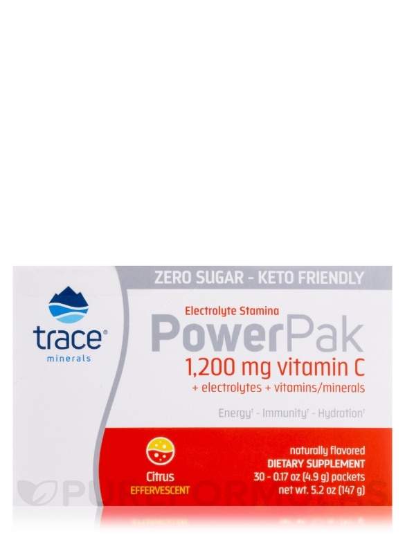 Sugar Free Electrolyte Stamina Power Pak, Citrus Flavor - 1 Box of 30 Single-serve Packets - Alternate View 4