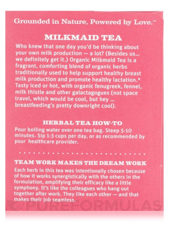 Organic Milkmaid Tea - 16 Tea Bags - Alternate View 5
