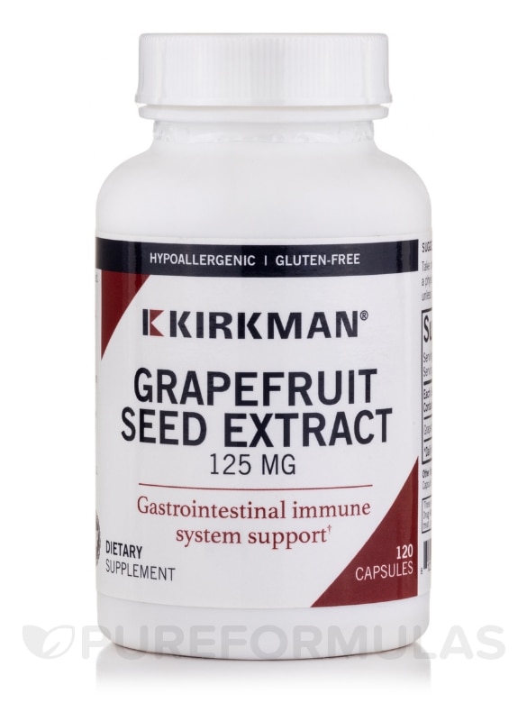 Grapefruit Seed Extract 125 mg -Hypoallergenic - 120 Capsules