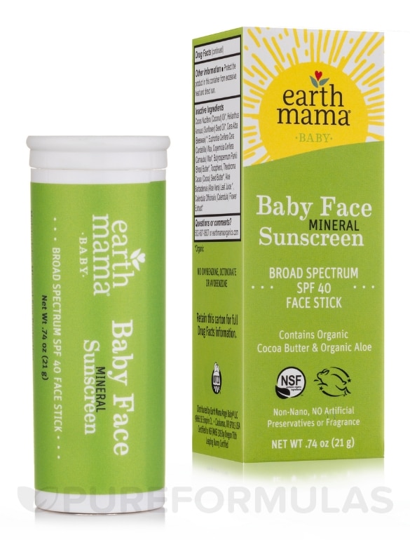Baby Face Mineral Sunscreen Face Stick SPF 40 - 0.74 oz (21 Grams) - Alternate View 1