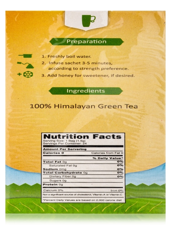 Himalayan Green Tea - 1 Box of 24 Tea Bags - Alternate View 6