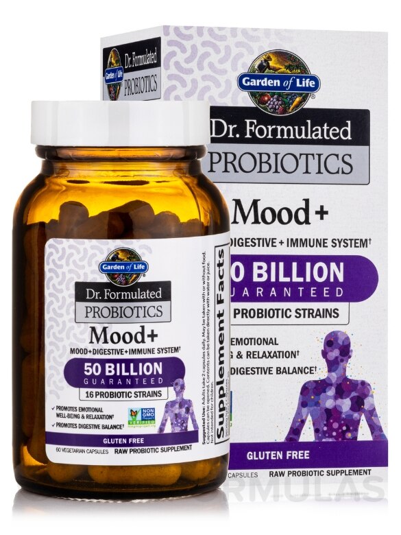 Dr. Formulated Probiotics Mood+ - 60 Vegetarian Capsules - Alternate View 1
