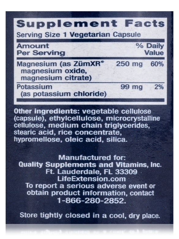 Potassium with Extend-Release Magnesium - 60 Vegetarian Capsules - Alternate View 3