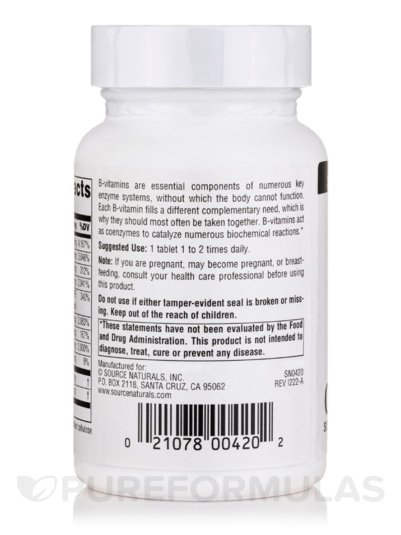 B-50 Complex 50 mg - 50 Tablets - Alternate View 2