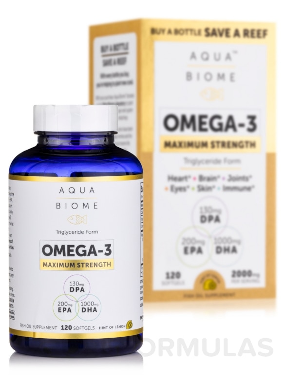 Aqua Biome™ Fish Oil Maximum Strength - 120 Softgels - Alternate View 1
