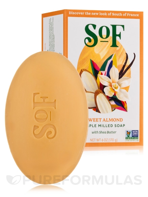 Sweet Almond Bar Soap - 6 oz (170 Grams) - Alternate View 1