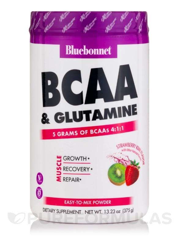 Extreme Edge® BCAA Plus Glutamine Powder, Strawberry Kiwi Flavor - 13.23 oz (375 Grams)