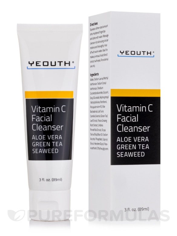 Vitamin C Facial Cleanser with Aloe Vera, Green Tea, Sea Weed - 3 fl. oz (89 ml) - Alternate View 1